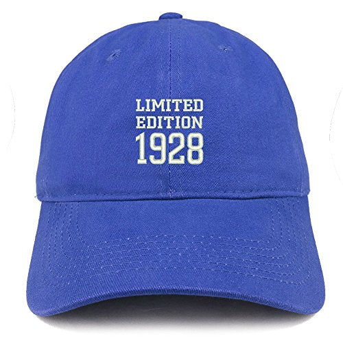 Trendy Apparel Shop Limited Edition 1928 Embroidered Birthday Gift Brushed Cotton Cap