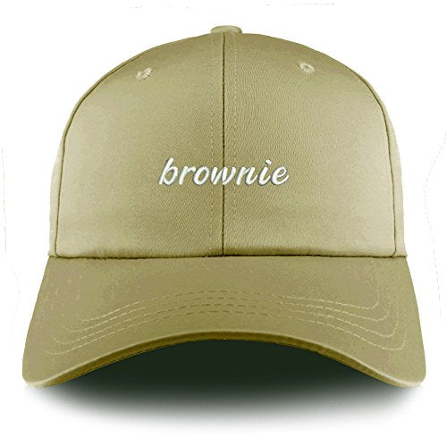 Trendy Apparel Shop Brownie Embroidered Structured Satin Adjustable Cap