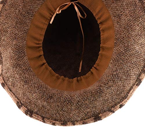 Trendy Apparel Shop Women's Leopard Printed Soft Wool Wired Brim Bucket Hat