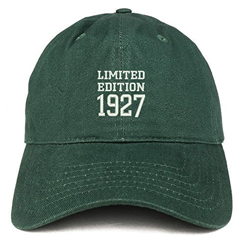 Trendy Apparel Shop Limited Edition 1927 Embroidered Birthday Gift Brushed Cotton Cap