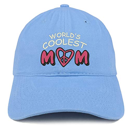 Trendy Apparel Shop World's Coolest Mom Soft Crown 100% Brushed Cotton Cap