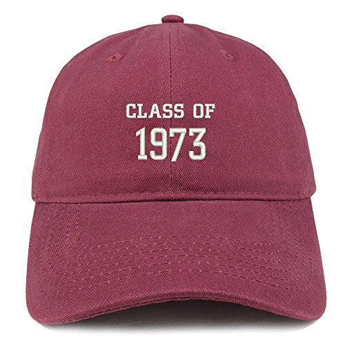Trendy Apparel Shop Class of 1973 Embroidered Reunion Brushed Cotton Baseball Cap