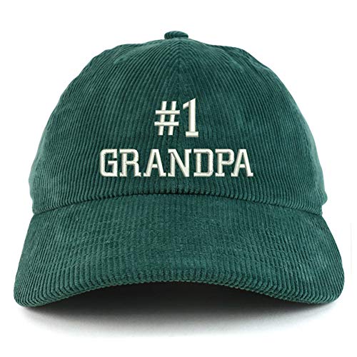 Trendy Apparel Shop Number 1 Grandpa Corduroy Unstructured Baseball Cap