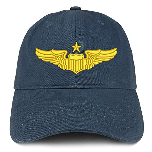 Trendy Apparel Shop Pilot 2 Embroidered Soft Crown 100% Brushed Cotton Cap