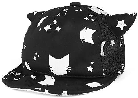 Trendy Apparel Shop Kitty Cat Ear Stitched Unstructured Mesh Back Infant to Toddler Baseball Cap