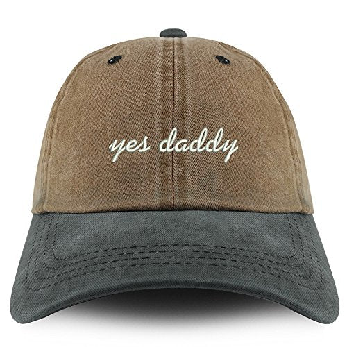 Trendy Apparel Shop Yes Daddy Embroidered Pigment Dyed Unstructured Cap