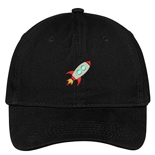 Trendy Apparel Shop Rocketship Embroidered Soft Low Profile Cotton Cap Dad Hat