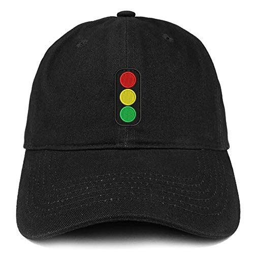 Trendy Apparel Shop Traffic Light Embroidered Soft Crown 100% Brushed Cotton Cap