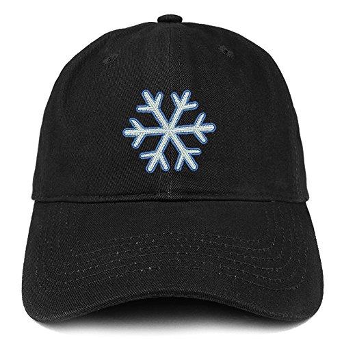 Trendy Apparel Shop Winter Snowflake Embroidered Soft Cotton Dad Hat