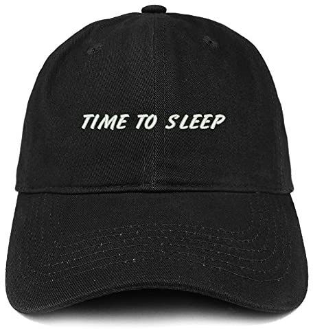 Trendy Apparel Shop Time to Sleep Embroidered Soft Cotton Dad Hat