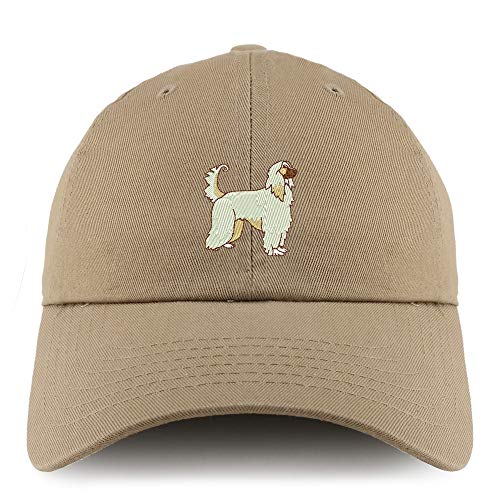 Trendy Apparel Shop Afghan Dog Embroidered Low Profile Soft Cotton Dad Hat Cap