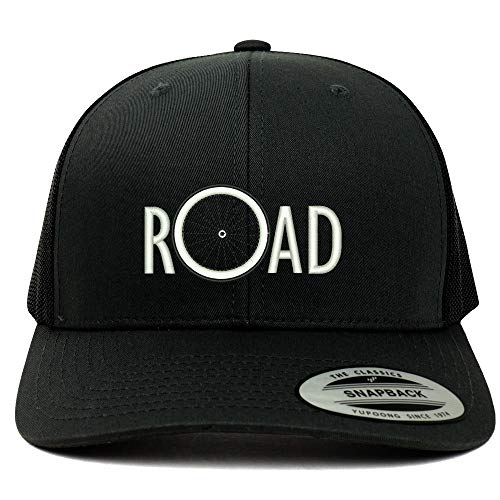 Trendy Apparel Shop Bicycle Road Embroidered 6 Panel Trucker Mesh Cap