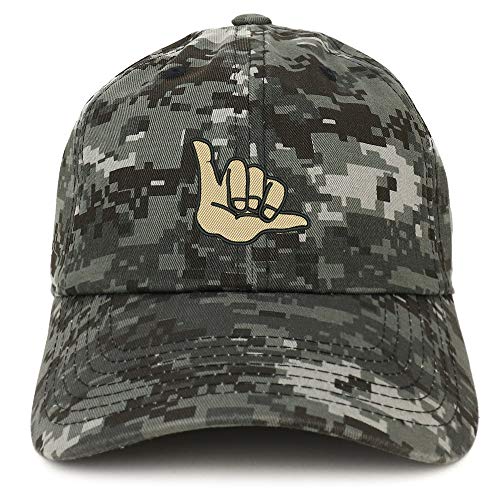 Trendy Apparel Shop Hang Loose Embroidered Soft Crown 100% Brushed Cotton Cap