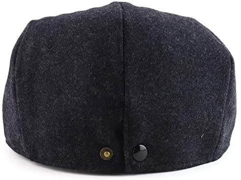 Trendy Apparel Shop Men's Wool Blend Adjustable 3 Button Snapback Ivy Hat