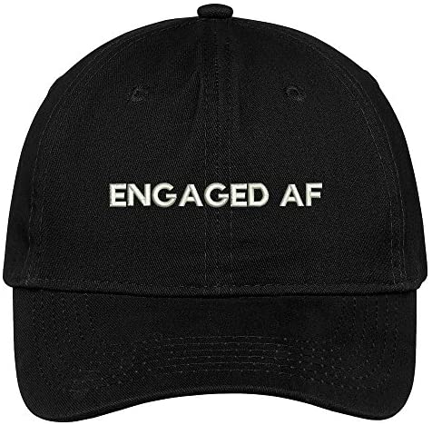 Trendy Apparel Shop Engaged Af Embroidered Soft Crown 100% Brushed Cotton Cap