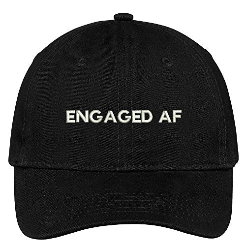 Trendy Apparel Shop Engaged Af Embroidered Soft Crown 100% Brushed Cotton Cap