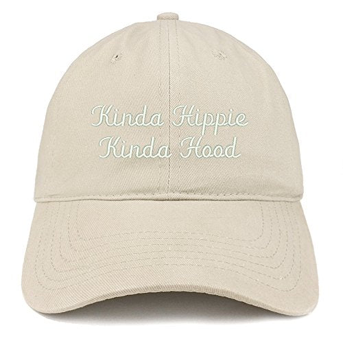 Trendy Apparel Shop Kinda Hippie Kinda Hood Embroidered Brushed Cotton Cap