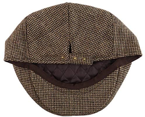 Trendy Apparel Shop Men's Wool Blend Adjustable Snap Buttons Newsboy Ivy Cap