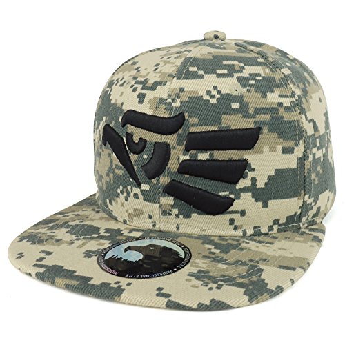 Trendy Apparel Shop Mexican Cara Cara Eagle 3D Embroidered Flatbill Snapback Cap