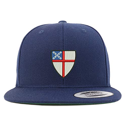 Trendy Apparel Shop Episcopal Shield Structured Flatbill Snapback Cap