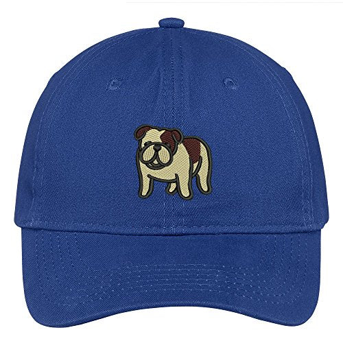 Trendy Apparel Shop Bulldog Embroidered Low Profile Soft Cotton Brushed Cap