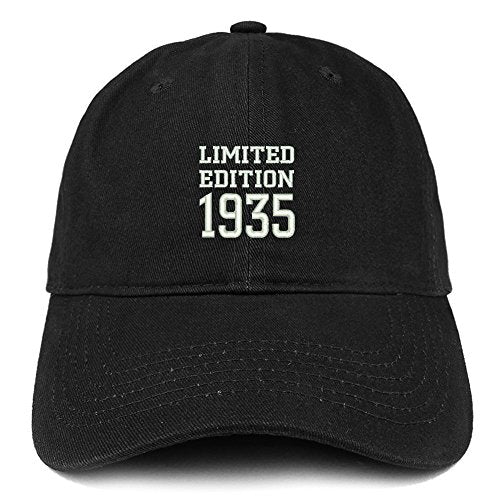 Trendy Apparel Shop Limited Edition 1935 Embroidered Birthday Gift Brushed Cotton Cap