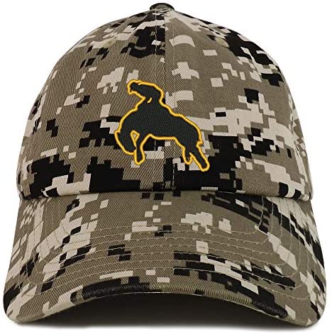 Trendy Apparel Shop Bronco Rider Embroidered Soft Crown 100% Brushed Cotton Cap