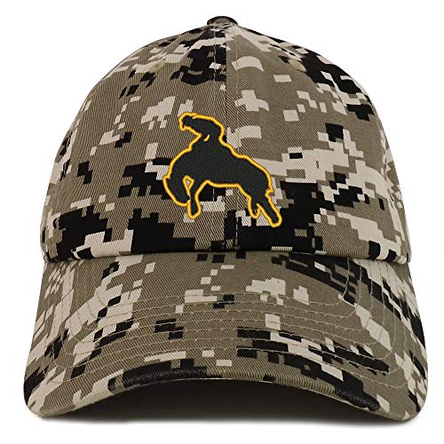 Trendy Apparel Shop Bronco Rider Embroidered Soft Crown 100% Brushed Cotton Cap