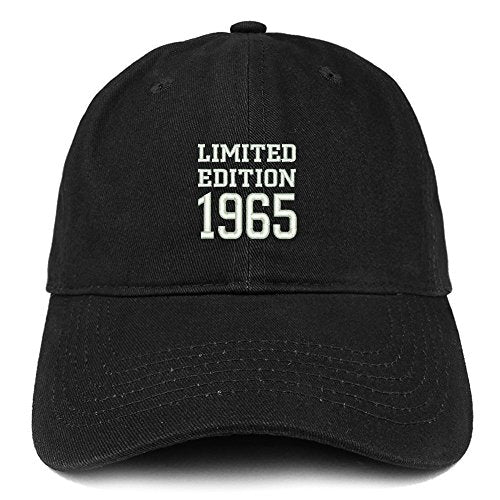 Trendy Apparel Shop Limited Edition 1965 Embroidered Birthday Gift Brushed Cotton Cap