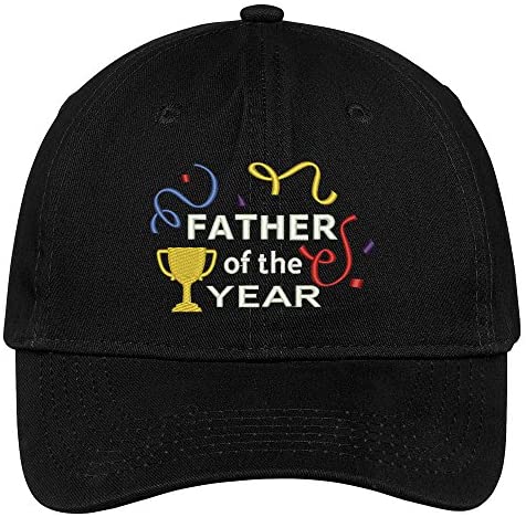 Trendy Apparel Shop Father of The Year Embroidered Low Profile Cotton Cap Dad Hat