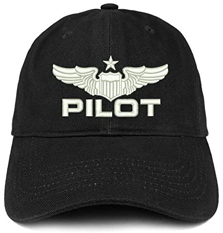 Trendy Apparel Shop Pilot White Embroidered Soft Crown Brushed Cotton Cap