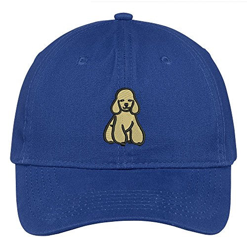 Trendy Apparel Shop Poodle Embroidered Low Profile Soft Cotton Brushed Cap