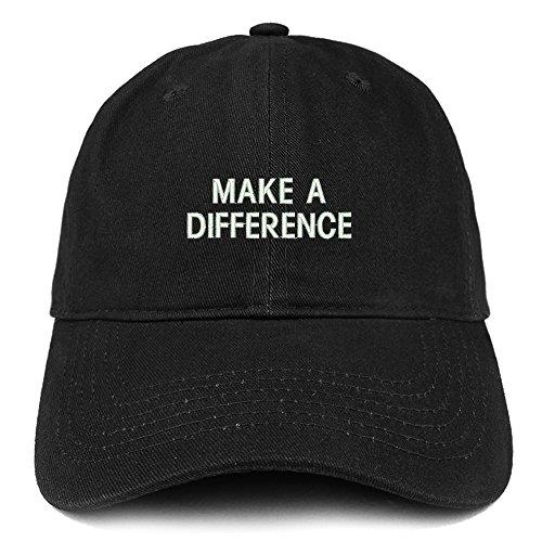 Trendy Apparel Shop Make a Difference Embroidered Soft Cotton Dad Hat