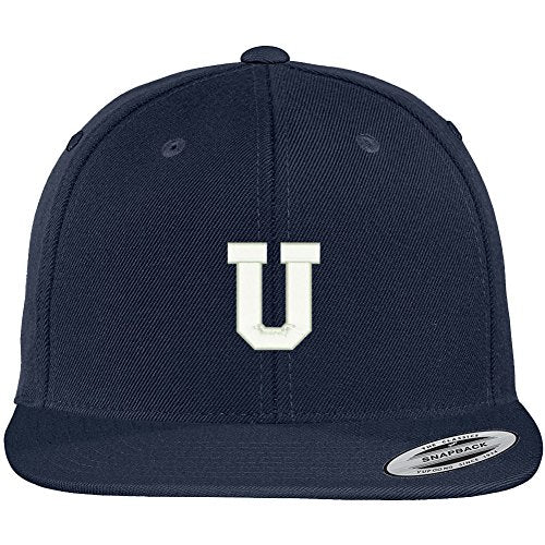 Trendy Apparel Shop Letter U Collegiate Varsity Font Initial Embroidered Baseball Cap