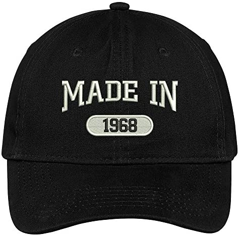 Trendy Apparel Shop 51st Birthday - Made in 1968 Embroidered Low Profile Cotton Baseball Cap
