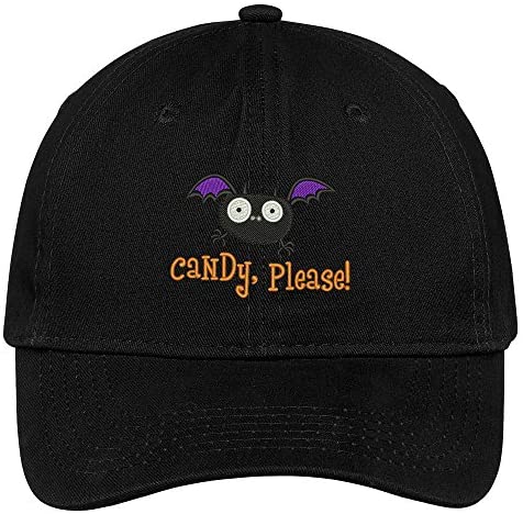 Trendy Apparel Shop Candy Please Embroidered Halloween Themed Cotton Baseball Cap