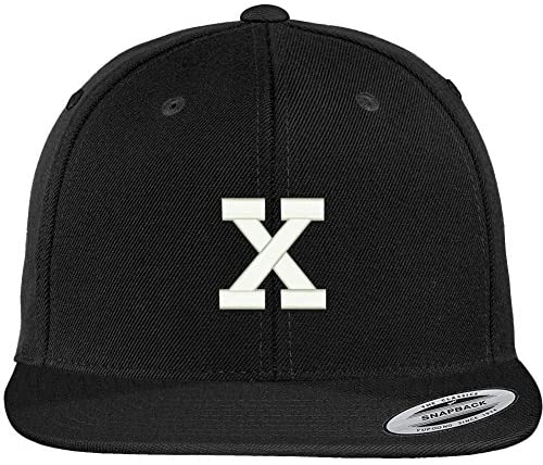 Trendy Apparel Shop Letter X Collegiate Varsity Font Initial Embroidered Baseball Cap