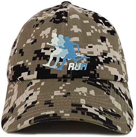 Trendy Apparel Shop Running Embroidered Soft Crown 100% Brushed Cotton Cap