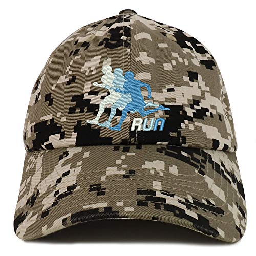 Trendy Apparel Shop Running Embroidered Soft Crown 100% Brushed Cotton Cap
