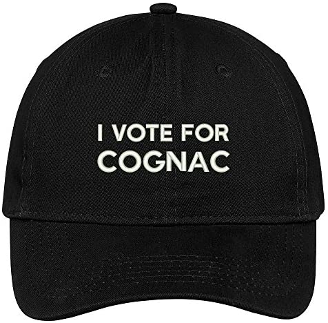 Trendy Apparel Shop Vote for Cognac Embroidered Low Profile Cotton Cap Dad Hat