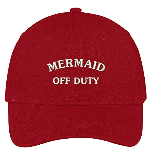 Trendy Apparel Shop Mermaid Off Duty Embroidered Soft Cotton Low Profile Dad Hat Baseball Cap