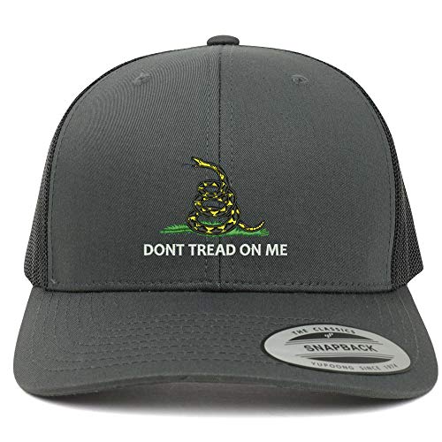 Trendy Apparel Shop Don't Tread on Me Embroidered 6 Panel Trucker Mesh Cap