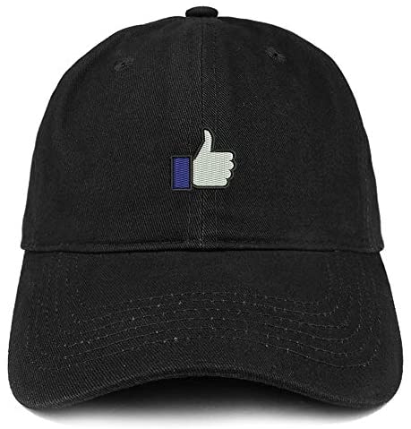 Trendy Apparel Shop Thumbs Up Embroidered Soft Crown Brushed Cotton Cap