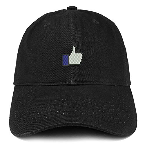 Trendy Apparel Shop Thumbs Up Embroidered Soft Crown Brushed Cotton Cap