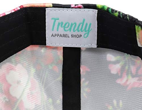 Trendy Apparel Shop Women's Floral Print Satin Unstructured Low Profile Baseball Cap