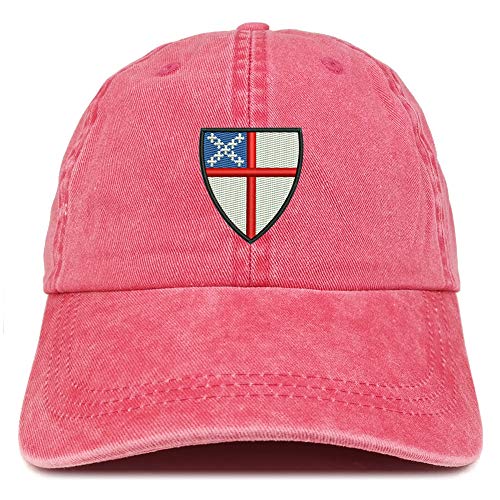Trendy Apparel Shop Episcopal Shield Embroidered Washed Low Profile Cap