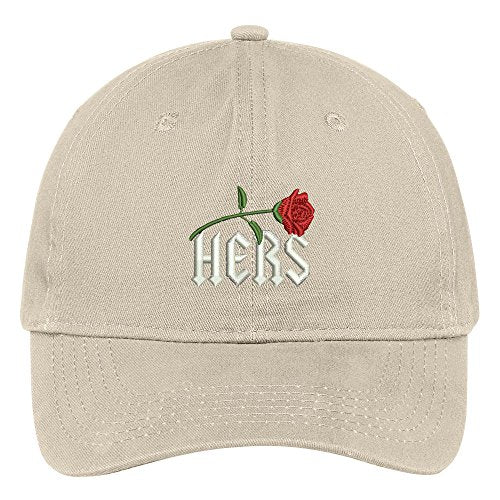 Trendy Apparel Shop Hers Rose Embroidered Low Profile Soft Cotton Brushed Baseball Cap