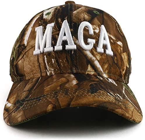 Trendy Apparel Shop MAGA Embroidered USA Flag Side Structured Baseball Cap