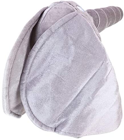 Trendy Apparel Shop Funny Plush Elephant Novelty Costume Hat Child to Adult - Grey
