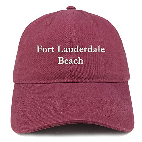 Trendy Apparel Shop Fort Lauderdale Beach Embroidered Brushed Cotton Cap